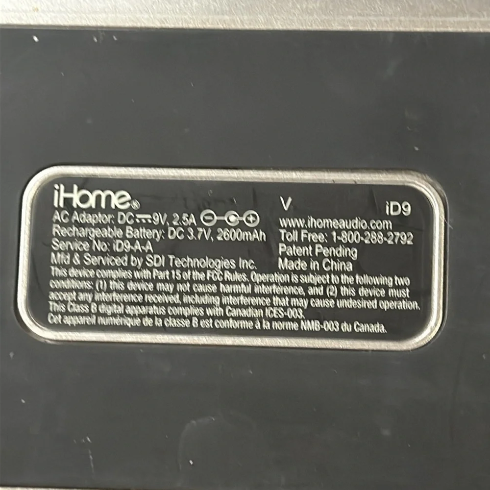 Apple iPhone ihome speaker with wall plug minor scratches - preowned SEE PICS